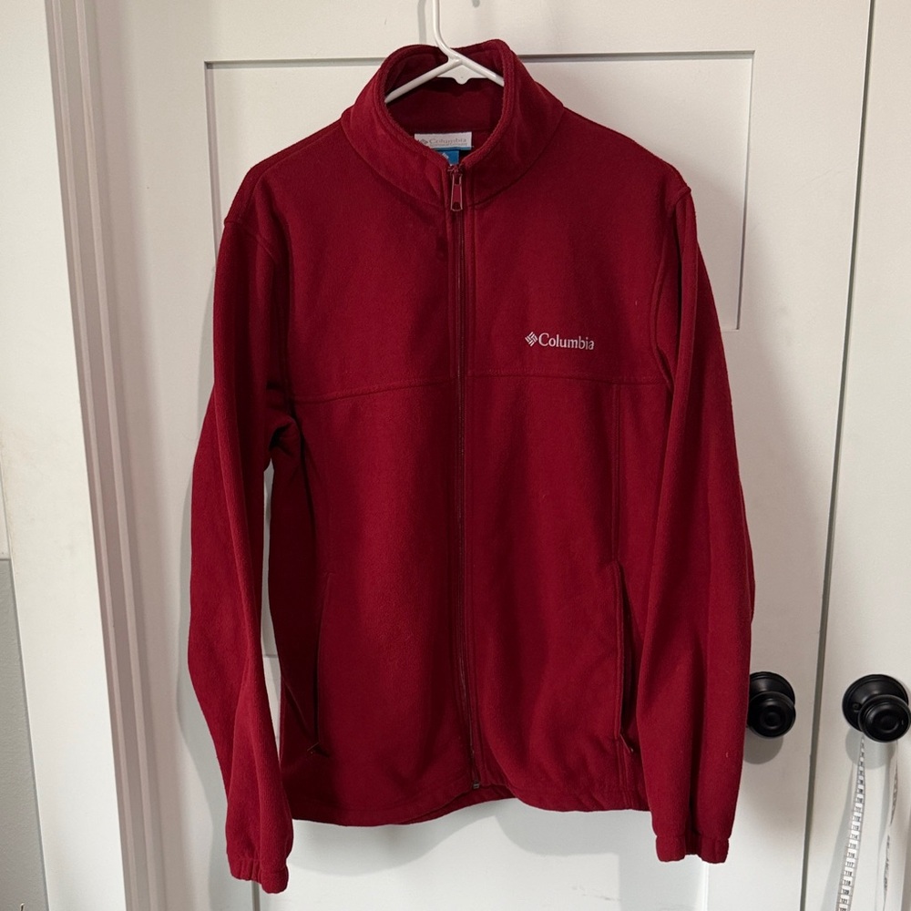 Columbia Men’s Zip Up Jacket Red Medium